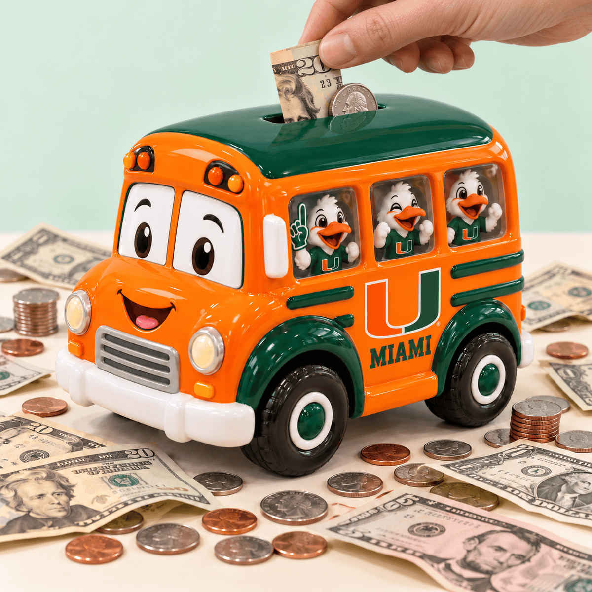 MHC School Bus Piggy Bank DNBN