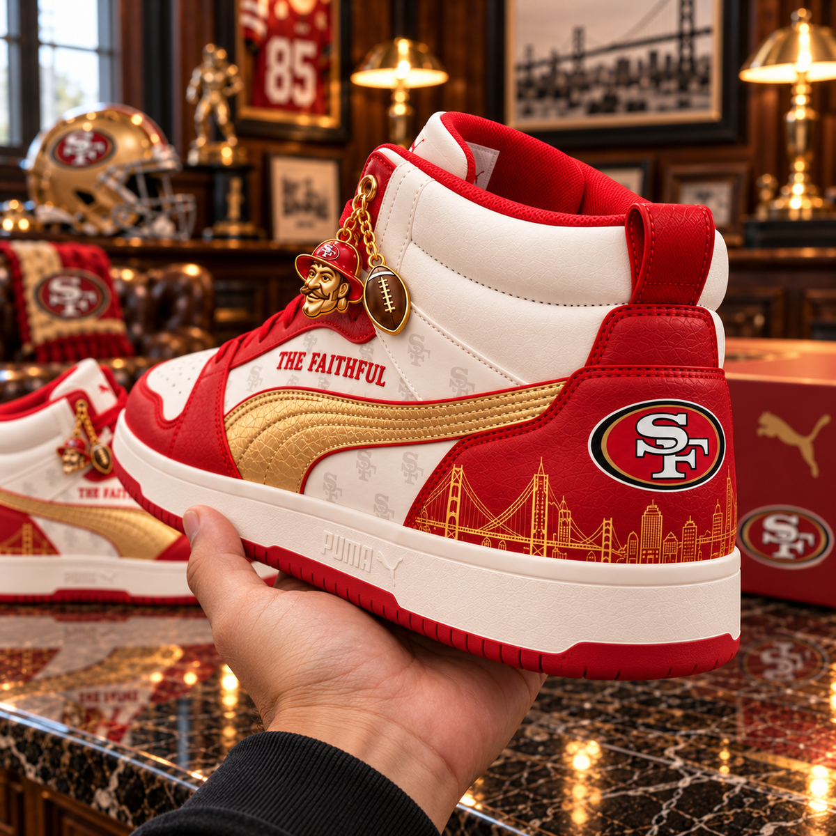 SF49 Premium Mid-Top Sneakers with Charms PNPA