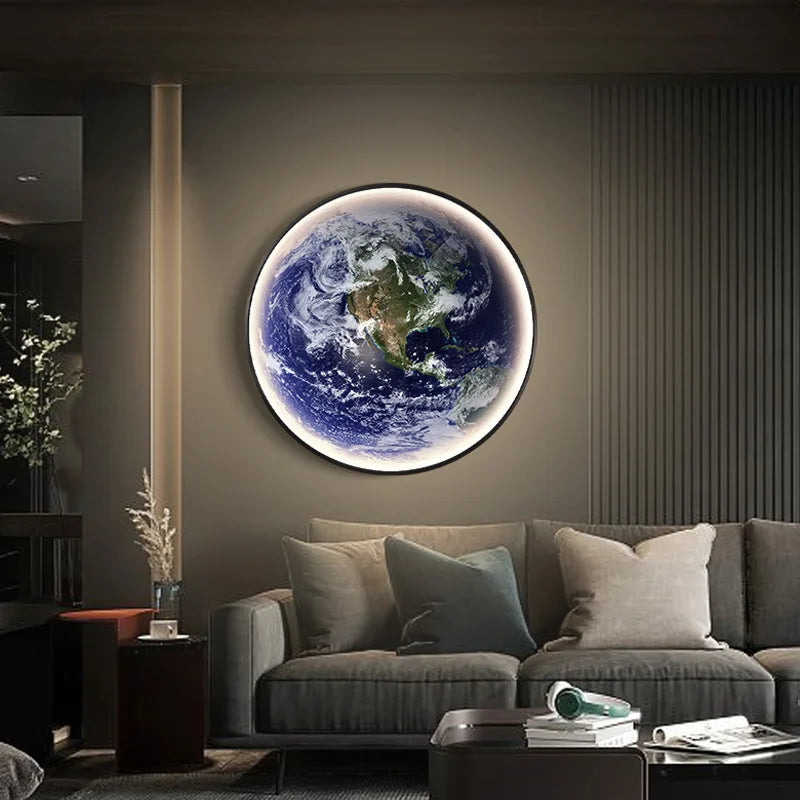 New 2026 Bedroom LED Moon Wall Light Zhongshan Home Decoration Planet Creative Premium Earth Ceiling Living Room Light