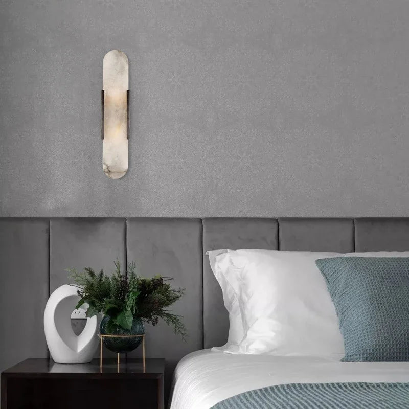 Natural marble wall light Nordic sconce light fixture Living Room Bedroom Bedside Light Bra Hotel Art Decor Staircase Lighting
