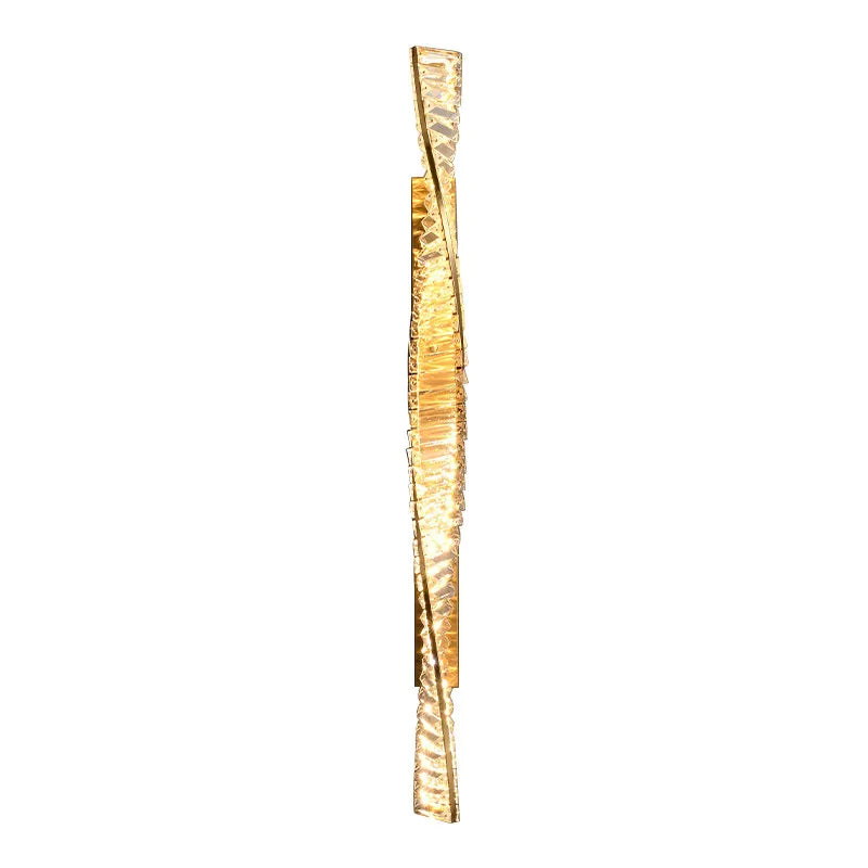 Gold Crystal Irregular Wall Lamp Luxury Modern LED Villa Hotel Corridor Bedside Sconce Light
