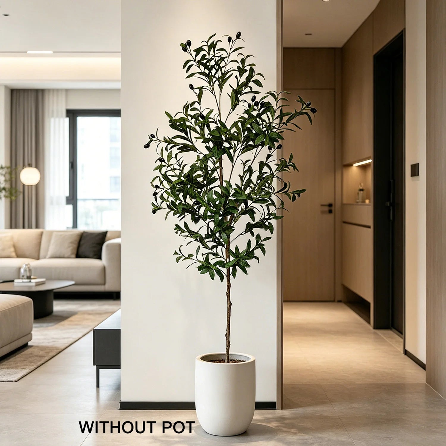 120-180cm/5.9ft Artificial Olive Tree plant indoor outdoor Ornament Fake Plant for Home garden Balcony Living Room Decoration