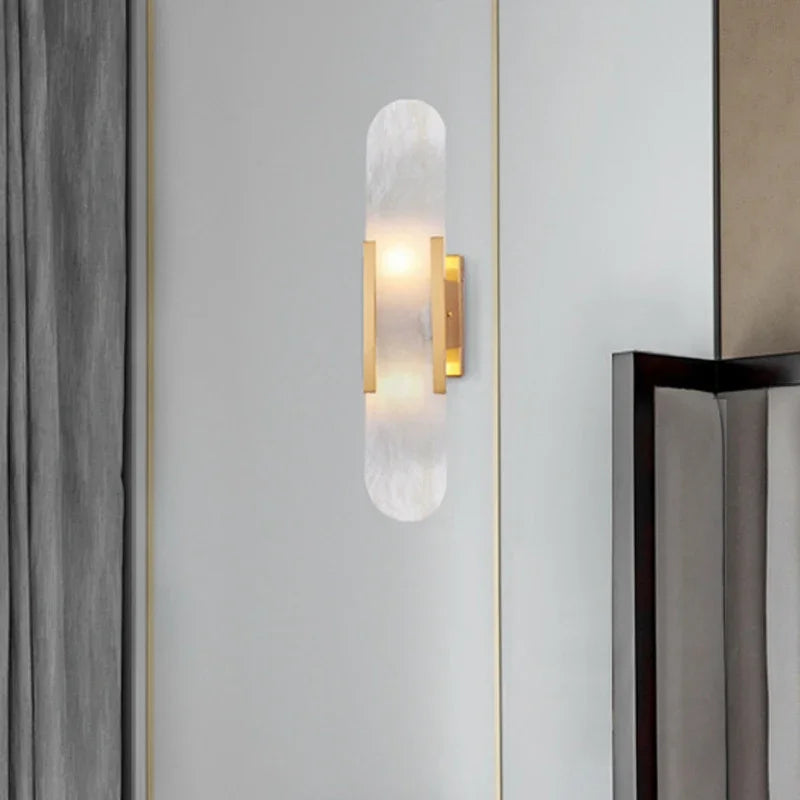 Natural marble wall light Nordic sconce light fixture Living Room Bedroom Bedside Light Bra Hotel Art Decor Staircase Lighting